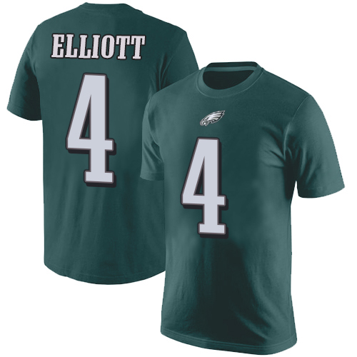 Men Philadelphia Eagles #4 Jake Elliott Green Rush Pride Name and Number NFL T Shirt->philadelphia eagles->NFL Jersey